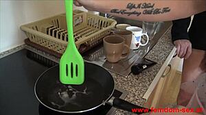 Femdom domination unfolds in intense bound session with hardcore control