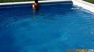 blonde babe debuts with young rookie in outdoor fun