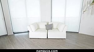 Redhead stepsister orgasms multiple times on stepbrother's cock in taboo sex