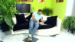 Blonde milf Caty Campbell riding big cock!