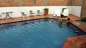 On vacation, am I doing naughty things with my step-nephew at the pool?