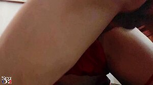 French amateur in leather lingerie rims pussy and fucks with dirty talk cumshots