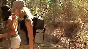 Outdoor teen 18+ lesbian licks pussy with chloe 18