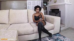 Big tits african milf says, suck this monster cock at casting