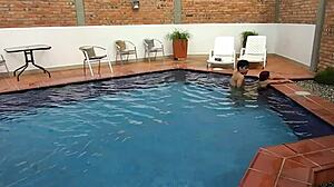 On vacation, am I doing naughty things with my step-nephew at the pool?