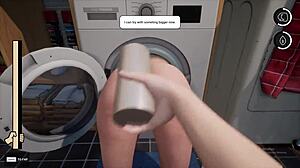 Stepmom Trapped in Washing Machine During Naughty Game
