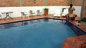 On vacation, am I doing naughty things with my step-nephew at the pool?