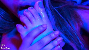 paola sucks her toes deepthroat style barefoot