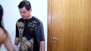 two brazilian actresses tease a guy in hotel room