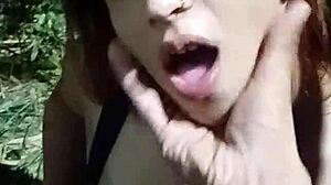 Greedy passenger sucking something in the Uber ride