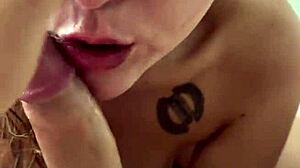 blonde slut pornstar handles monster cock in group threesome fucking.