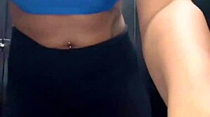 This crowded gym is full of people masturbating over that juicy pussy