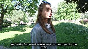 Park Flash Casting Turns Into Hot Blondie Action