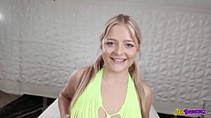 Blonde Teen 18+ Masters Huge BBC Blowjob! 🔥