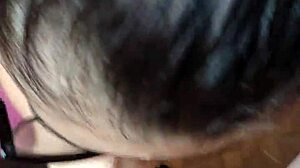 Teen gives blowjob on little head in specific amateur scene