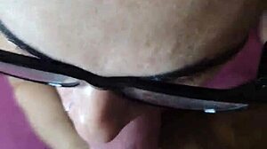 Teen gives blowjob on little head in specific amateur scene