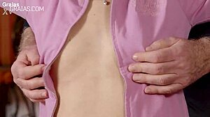 Cute Submissive Girl's Small Tits Tormented