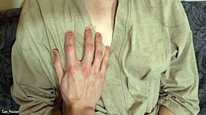 Cum Covered Tits In Close-Up Homemade Orgasm