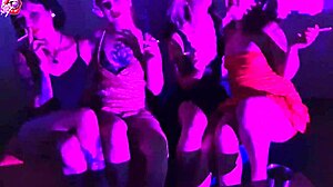 Four Little Teens Party with Foot Worship and Kissing