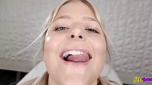 Blonde Teen 18+ Masters Huge BBC Blowjob! 🔥