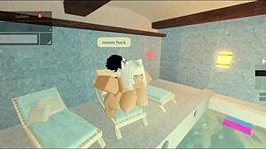 Subscriber fucks milf whore by the pool! Big tits bouncing!