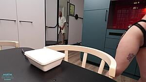 Shaved Beauty Enjoys Deep Doggystyle with Cum Finish