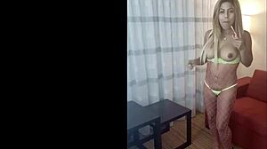 Intense promo of latina stripper desiree lopez getting blackbred with tight pussy creampie after clothes ripped.