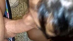 latina trans sucks cock then gets anal fucked in kitchen close-up