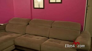 Novinha sits on big cocks in amateur interracial anal sex