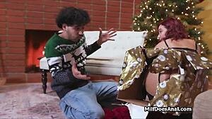 Titjob in deep throat kot božični darilo za Luckyja Rica