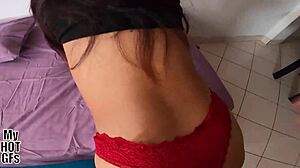 my latina girlfriend shines at her first porno casting