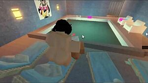 Subscriber fucks milf whore by the pool! Big tits bouncing!