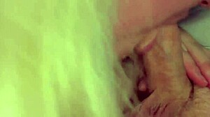 Sexy Blonde Amateur Couple Engages In Wet Blowjob With Monster Cock Sucking Session