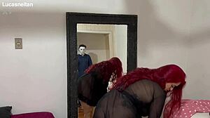 Omg, Halloween Michael Myers just wrecked Camila Gaucha’s butt, no mercy!