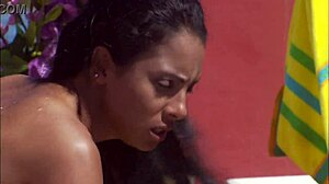 Dee Massages and Fucks by Pool in Steamy Outdoor Scene. Interracial Anal and Deepthroat Action Awaits!