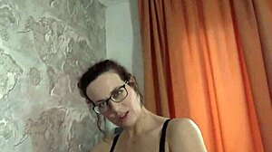 curly amateur gf cock sucking in pov with glasses