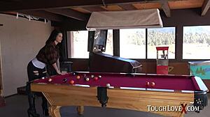 Is Katrina Jade gagging on that monster cock bent over?