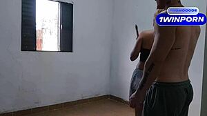 I got a deepthroat from the blonde slut after cleaning