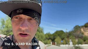 Ride with us in shaved gangbang threesome