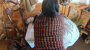 Interview turns steamy as I aim for promotion with my boss in tight boots.