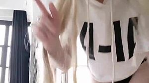 Elza Kom's hot sweet pussy! Domination and panty sniffing!