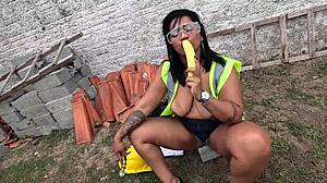 went to inspect the site and imagined workers fucking her huge pussy?