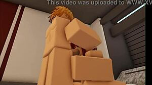 I'm Denji and Makima are having sex in Roblox with deepthroat or something