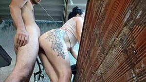 Maid Seduces Me in Shorts Until I Nail Her on Balcony!