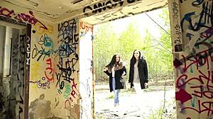 Julia Parker and Maria Gail Dive into Risky No-Condom FFM 3Some at Lost Place