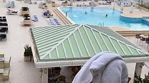 Masturbating with lisa on balcony 😏