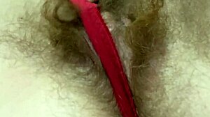 Hairy Pussy Cums Hard On Dirty Big Clit Panties