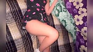 Latina Nerd Babe Sneaked Into Room for First-Time Action