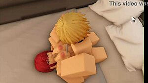 I'm Denji and Makima are having sex in Roblox with deepthroat or something