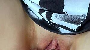 secret creampie with tight juicy pussy riding muscular cock close-up puffy wet small cock